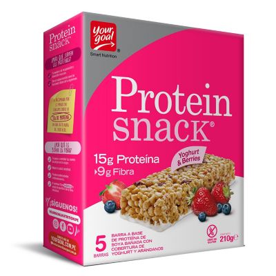 Barras Protein Snack Yogurt & Berries Display x5 Unid Your Goal 