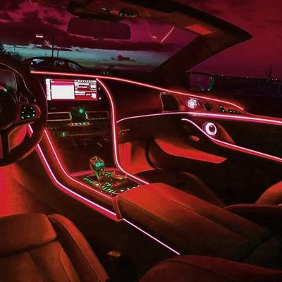 Luz Led Para El Interior Del Auto Rojo