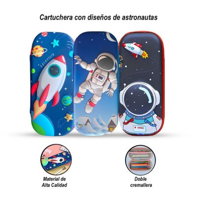 Cartuchera con Diseño de Astronautas para Niños