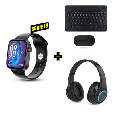 Kit Teclado Mouse +Audífono B39 +Smartwatch i8