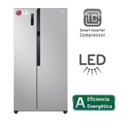Refrigeradora LG Side By Side con Múltiple Flujo de aire 508 LT  LS51BPP Plateada