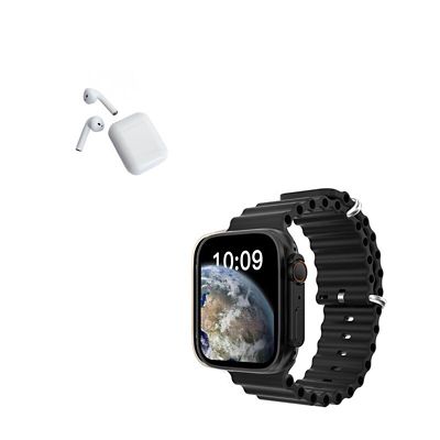 Smartwatch T900 Ultra Negro E I12 Blanco