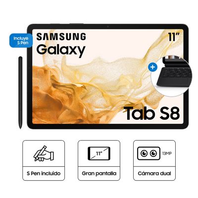 Galaxy Tab S8 Grafito w/ KBD + TAB A8