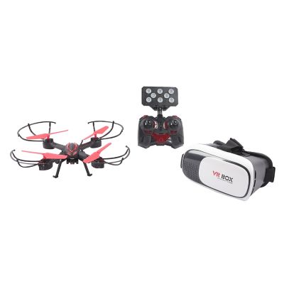 Dron A Control Remoto con Luces, Cámara Y Visor