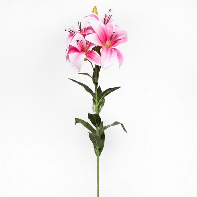 Flor Lily Rosada 89 cm