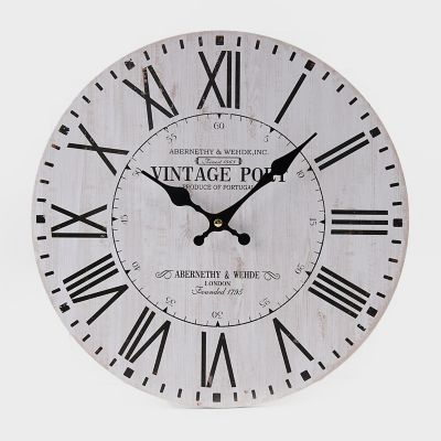 Reloj de Pared MDF Blanco Romano 33.7 cm