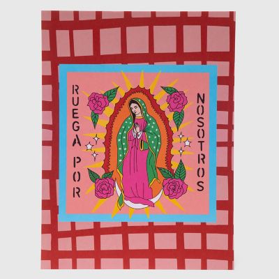 Lamina Decorativa Virgen Rosada 30x40cm Maria Montoya