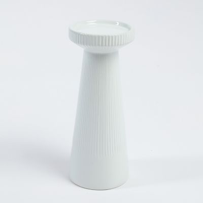 Candelabro Ceramica Blanco 10x10x25Cm